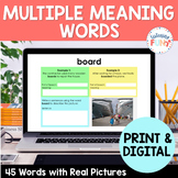 Multiple Meaning Words Google Classroom and Print