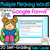 Multiple Meaning Words Homographs | Self-Grading Google Forms
