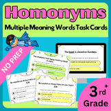 48 Multiple Meaning Words - Homonyms Task Cards
