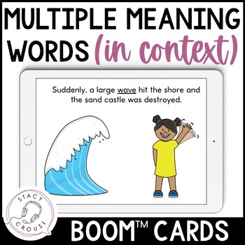 Preview of Multiple Meaning Words Speech Therapy Context Clues Sentences BOOM™ CARDS