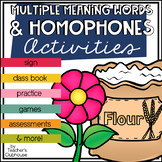 Multiple Meaning Words & Homophones Unit from Teacher's Clubhouse