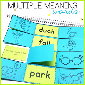 Preview of Multiple Meaning Words Interactive Notebook