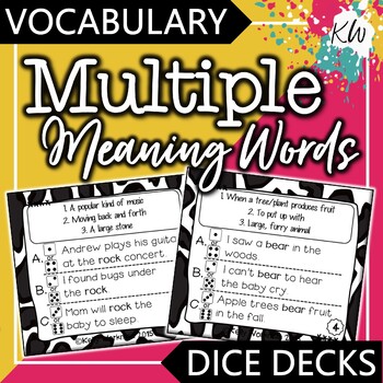 Preview of Multiple Meaning Words Game