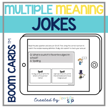 Preview of Multiple Meaning Words Jokes Boom Cards™️ Speech Therapy