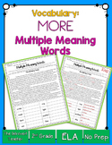 Multiple Meaning Words...MORE practice