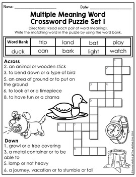 Double Words Pack - Vocabulary Fun  Vocabulary, Word work activities,  Multiple meaning words