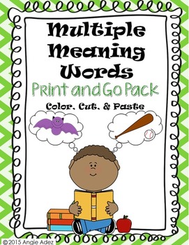 Preview of Multiple Meaning Words- Print & Go Pack