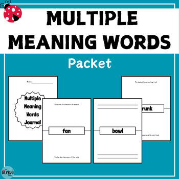 Preview of Multiple Meaning Words Packet // 2 Versions for Differentiation // 30 Words
