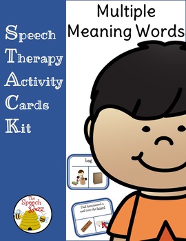 Preview of Multiple Meaning Words Picture and Task Cards (STACK)