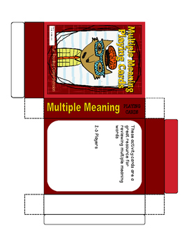 multiple meaning Playing Cards