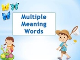 Multiple Meaning Words Powerpoint for Elementary Students 