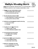 Multiple Meaning Words Practice Worksheet