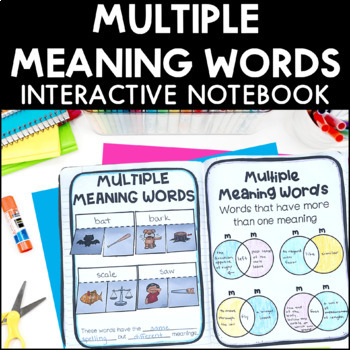 Preview of Multiple Meaning Words - Reading Interactive Notebook Pages
