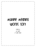 Multiple Meaning Words Sort