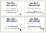 Multiple Meaning Words Task Cards