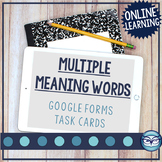 Multiple Meaning Words Task Cards Google Forms | Distance 