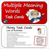 Multiple Meaning Words Task Cards - Print and Easel Versions