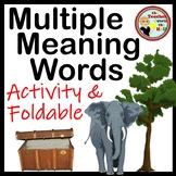 Multiple Meaning Words Vocabulary Activity and Foldable