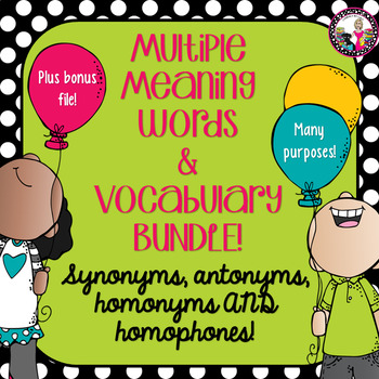 Preview of Multiple Meaning Words BUNDLE