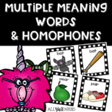 Multiple Meaning Words & Homophones