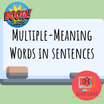 Preview of Multiple-Meaning Words in Sentences Multiple Choice Boom Cards™️ Speech Therapy