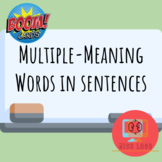 Multiple-Meaning Words in Sentences Multiple Choice Boom C