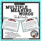 Multiple Meaning Words with Dictionary Entries by RAW Materials 4U
