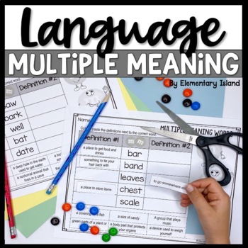 Preview of Multiple Meaning Words worksheets, activities & task cards | Homonyms activities