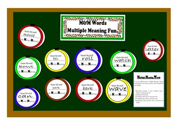 Preview of Multiple Meaning (m&m) Words Bulletin Board