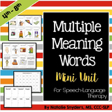 Multiple Meaning Words Mini Unit for Speech Language Therapy