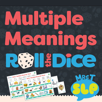 Preview of Multiple Meanings Words (homonyms): Roll-the-Dice Games