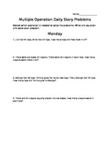 Multiple Operation Story Problems
