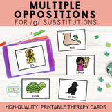 Multiple Oppositions Cards for /g/ Substitutions | Speech Therapy