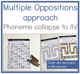 Multiple Oppositions h initial phoneme collapse PRINTABLES
