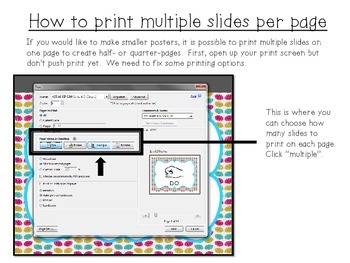 Preview of Multiple Page Print Directions Freebie