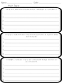 Multiple Paragraph Graphic Organizer for Expository Writing