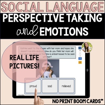 Preview of Perspective Taking and Emotions Speech Boom Cards™