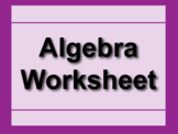 Multiple Representations of Linear Functions--Worksheet Pack