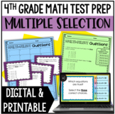 4th Grade Math Test Prep: Multiple Select Questions (Set 1)