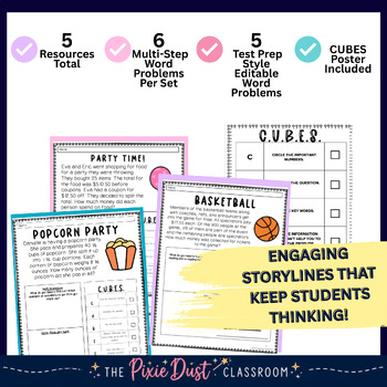 5th Grade Multi Step Math Word Problems Math Worksheets 5th Grade Test Prep