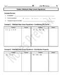 Multiple Step Linear Equations