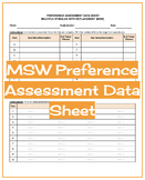 Multiple Stimulus With Replacement (MSW) Fillable Data Sheet