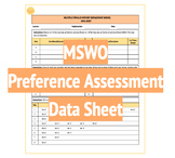 Multiple Stimulus Without Replacement (MSWO) Fillable Data Sheet