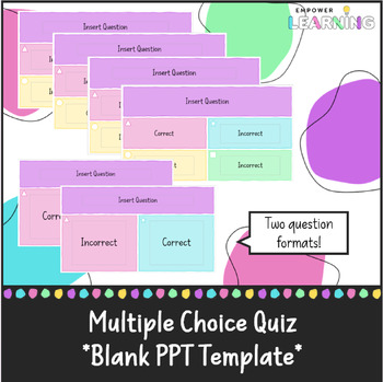 Preview of Multiple-choice Quiz Template - Kahoot Style - PPT Template