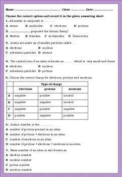 Elements Compounds And Mixtures Quiz For Grade 7th - Trivia & Questions