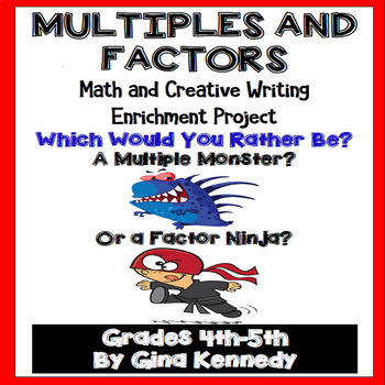 Preview of Multiples and Factors Project, Math Creative Writing Project
