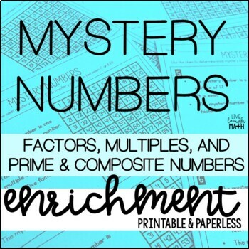 Preview of Multiples, Factors, and Prime & Composite Numbers Math Enrichment Activities