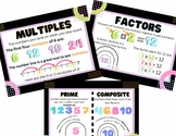 Multiples, Factors, and Prime & Composite Posters