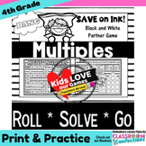 Multiples Math Game Activity : 4th Grade Math Center : Rev