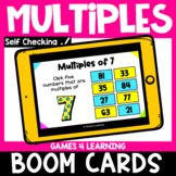 Multiples Math Boom Cards Activity with Multiples Poster